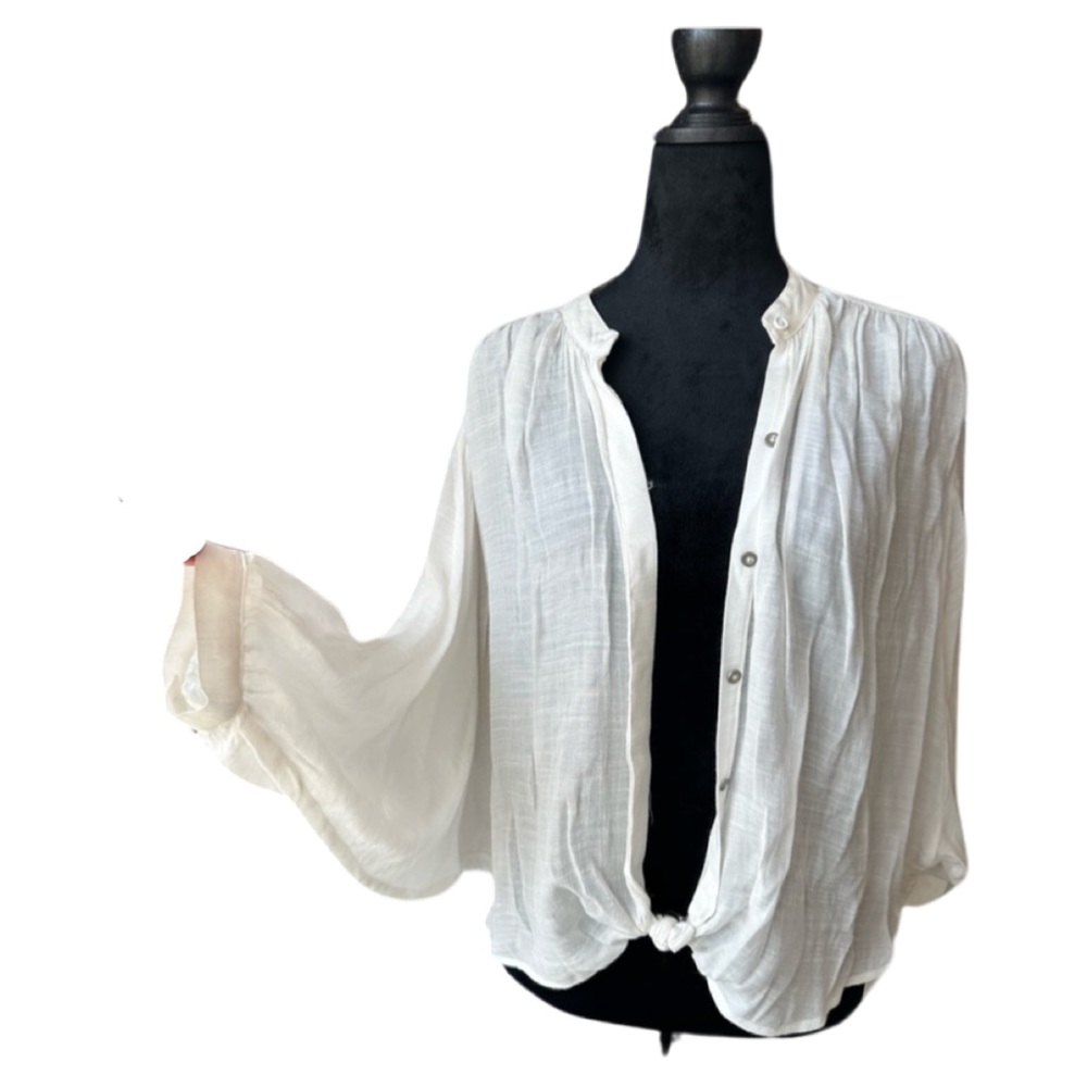 Maeve by Anthropologie off white sheer top. Size small